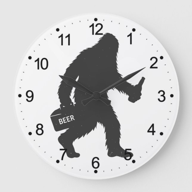 Bigfoot beer silhouette large clock (Front)