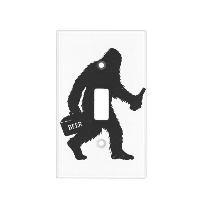 Bigfoot beer silhouette light switch cover (Front)