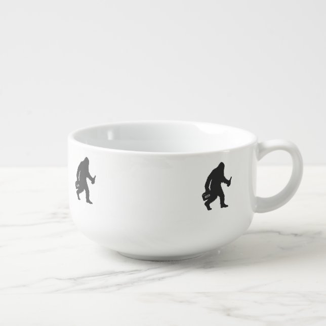 Bigfoot beer silhouette soup mug (Left)