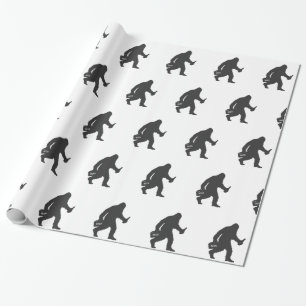 Bigfoot beer silhouette wrapping paper