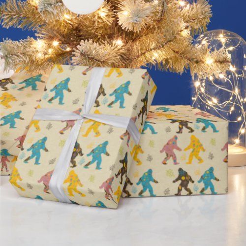 Bigfoot beige wrapping paper