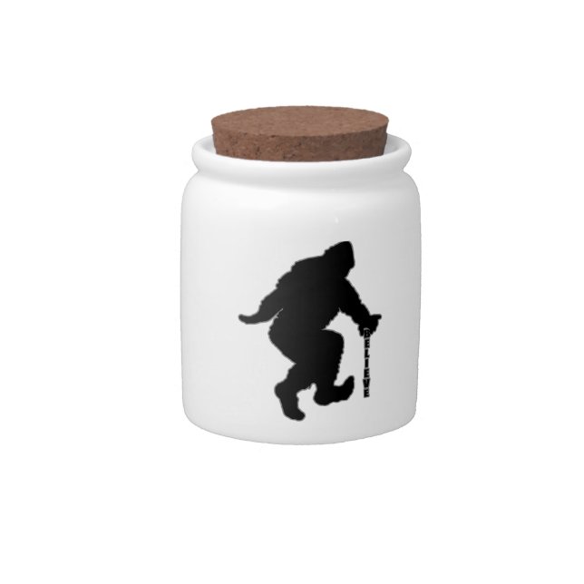 Bigfoot Believe bg Candy Jar (Front)