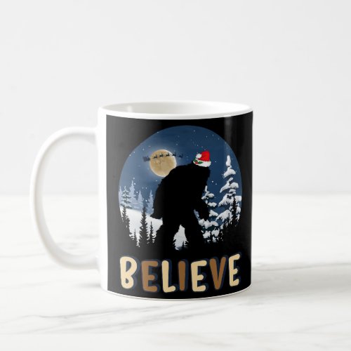  Bigfoot Believe In Christmas Funny Sasquatch Xmas Coffee Mug