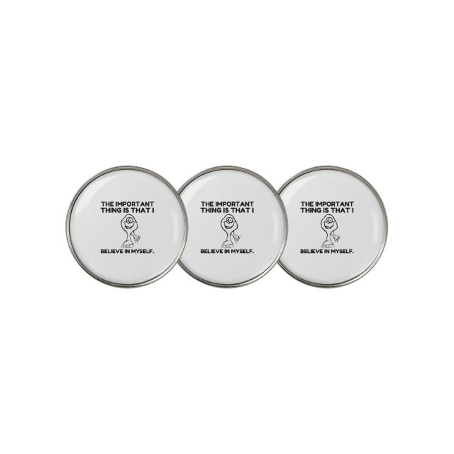 Bigfoot Believe In Myself Golf Ball Marker (3 Up)