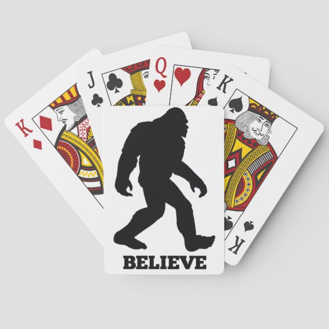 Bigfoot BELIEVE Sasquatch Poker Cards (Back)
