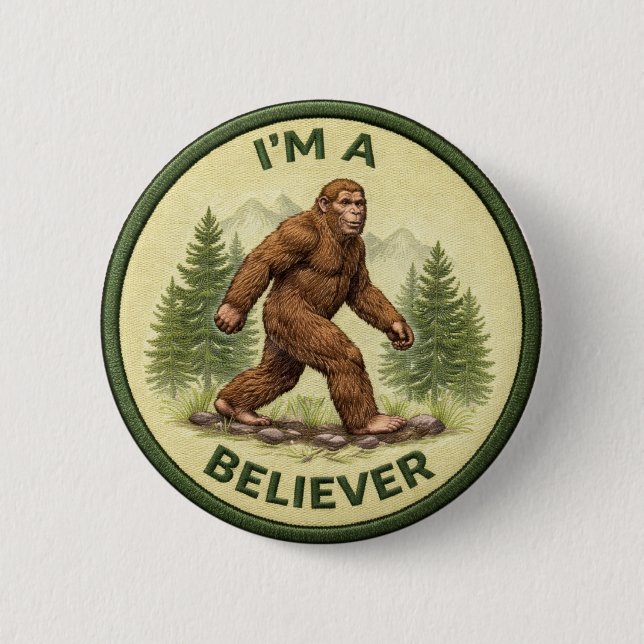 Bigfoot Believer Button (Front)