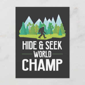 Bigfoot Believer Joke Sasquatch Hide Champion Postcard