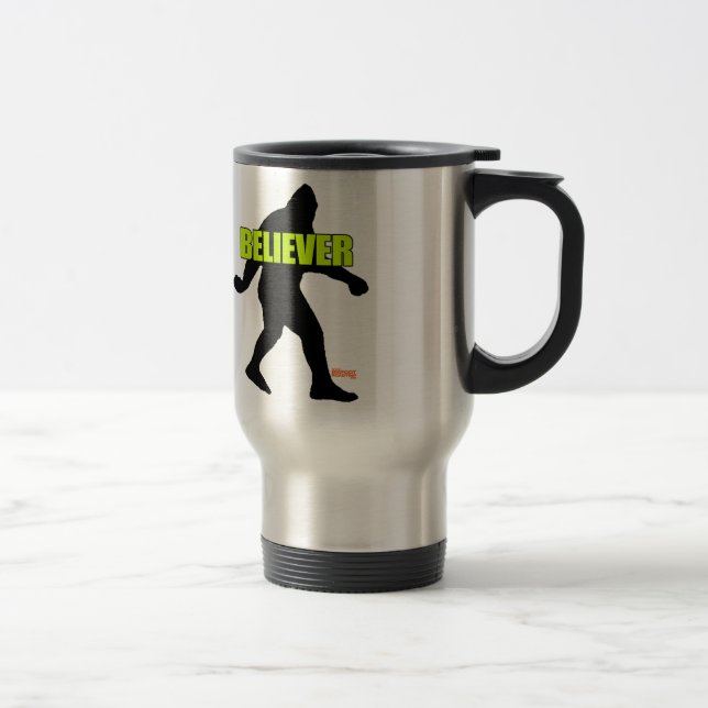 Bigfoot Believer Travel Mug (Right)