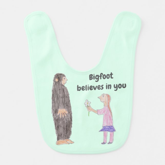 Bigfoot Believes in You Bib (Front)