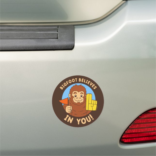 Bigfoot Believes In You Car Magnet (In Situ)