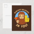 Bigfoot Believes In You Postcard Zazzle bigfoot-believes-in-you-postcard-zazzle