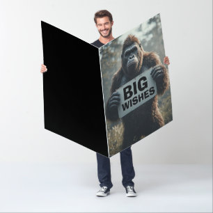 BIGFOOT BIRTHDAY BIG GORILLA GIANT GREETING CARD