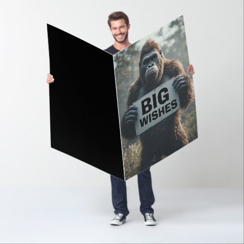BIGFOOT BIRTHDAY BIG GORILLA GIANT GREETING CARD