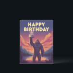 BigFoot Birthday Cryptozoology Art Weird Funny  Postcard<br><div class="desc">BigFoot Birthday Cryptozoology Art Weird Funny for Best Friend Gift Girlfriend Boyfriend Cryptozoologist</div>
