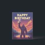 BigFoot Birthday Cryptozoology Art Weird Funny  Postcard<br><div class="desc">BigFoot Birthday Cryptozoology Art Weird Funny for Best Friend Gift Girlfriend Boyfriend Cryptozoologist</div>