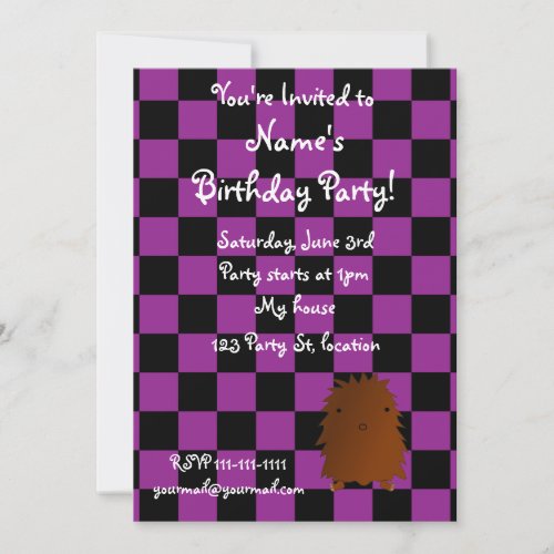 Bigfoot birthday invitation