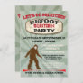 Bigfoot Birthday party invitations