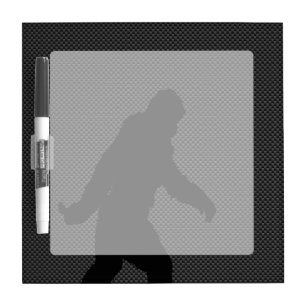 Bigfoot Black Silhouette Carbon Fiber Style Dry-Erase Board