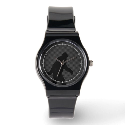 Bigfoot Black Silhouette Carbon Fiber Style Watch