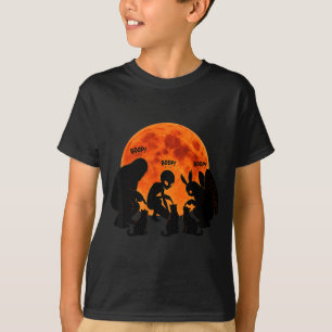 Bigfoot Boop Cat Alien Mothman Cats Full Moon T-Shirt
