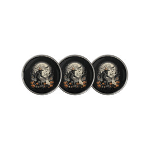 Bigfoot Boop Dog Retro Halloween Sasquatch Golf Ball Marker