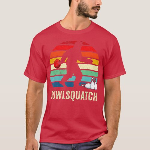 Bigfoot Bowling Gift Sasquatch Gifts Bowler Ball P T_Shirt