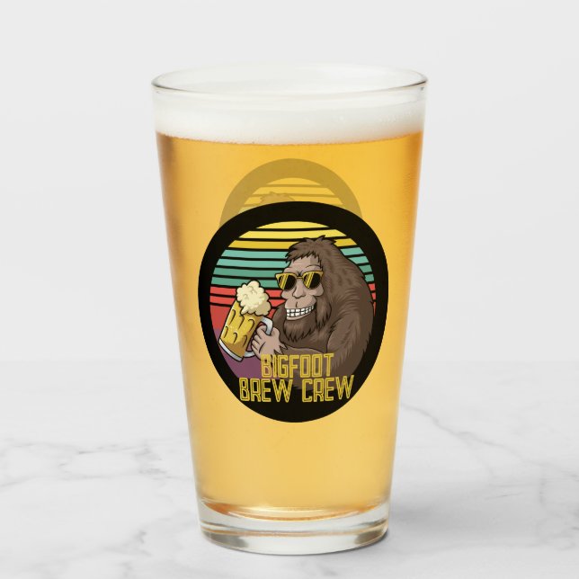Bigfoot Brew Crew Beer Glass (Front Filled)