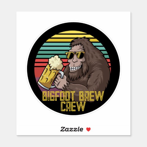 Bigfoot Brew Crew Vinyl Sticker