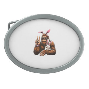 Bigfoot Bunny Funny Easter Day Sasquatch T-Shirt Belt Buckle