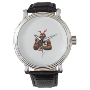 Bigfoot Bunny Funny Easter Day Sasquatch T-Shirt Watch