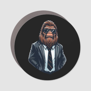Bigfoot Businessman - Cool Funny Sasquatch Car Magnet