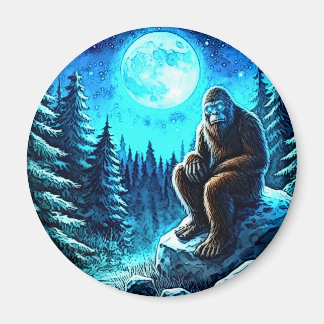 Bigfoot By Night Magnet (Front)