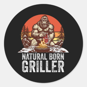 Bigfoot Byrbeque Classic Round Sticker