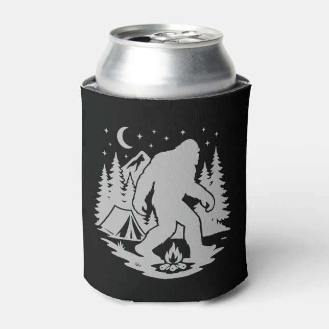 Bigfoot Camping Can Cooler (Can Front)