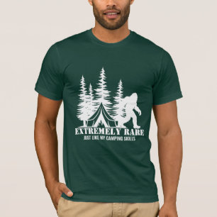 BigFoot Camping Forest Extremely Rare Funny Custom T-Shirt