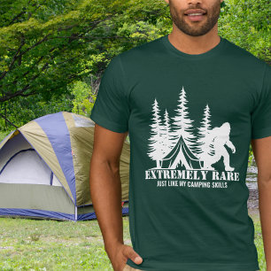 BigFoot Camping Forest Extremely Rare Funny Custom T-Shirt
