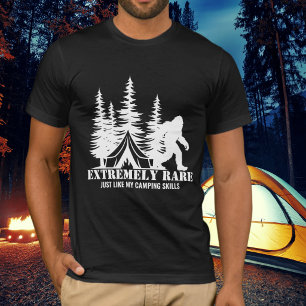 BigFoot Camping Forest Extremely Rare Funny Custom T-Shirt