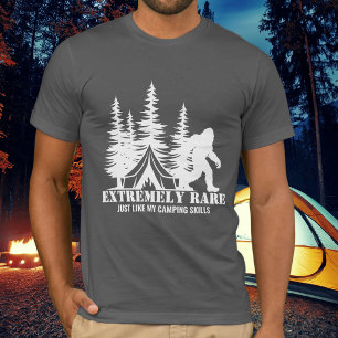 BigFoot Camping Forest Extremely Rare Funny Custom T-Shirt
