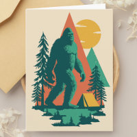 BigFoot Camping Forest Mountains Funny Birthday