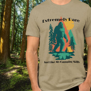 BigFoot Camping Forest Mountains Funny Birthday Tri-Blend Shirt