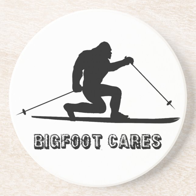 Bigfoot Cares Telemark Skiing Coaster (Front)