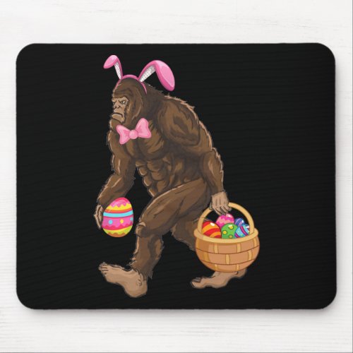 Bigfoot Carring Eggs Easter Bigfoot Easter Costume Mouse Pad