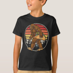 Bigfoot Carrying Taco Boy T-Shirt