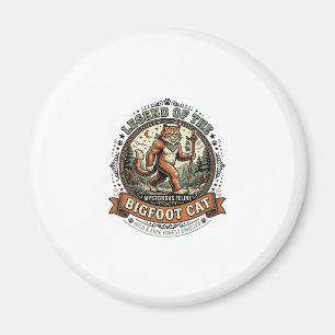 Bigfoot Cat Bigfoot Sasquatch Cat Vintage Vector A Magnet