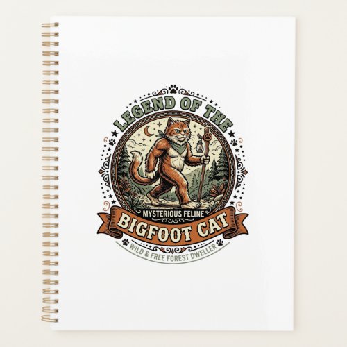 Bigfoot Cat Bigfoot Sasquatch Cat Vintage Vector A Planner