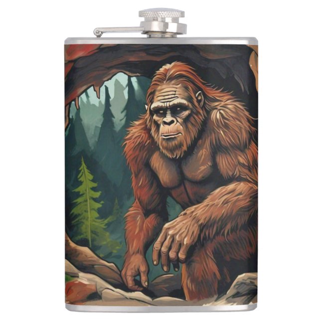 Bigfoot Cave Flask (Front)