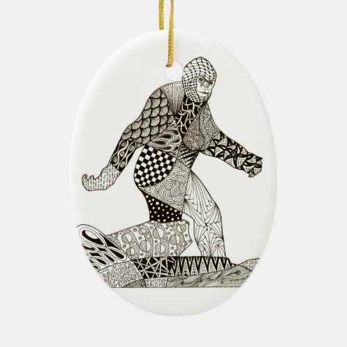 Bigfoot Ceramic Ornament