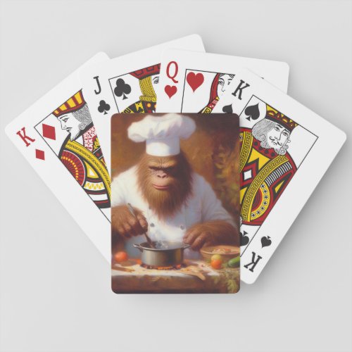 Bigfoot Chef Playing Cards