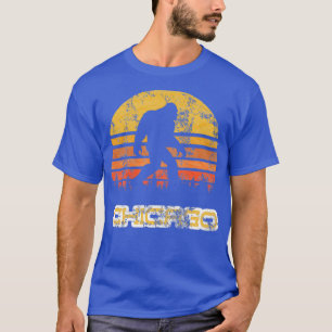 Bigfoot Chicago State Distressed Sasquatch Yeti Mo T-Shirt