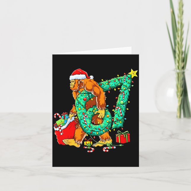 Bigfoot Christmas 67 Funny Meme Six Seven Xmas Boy Card (Front)